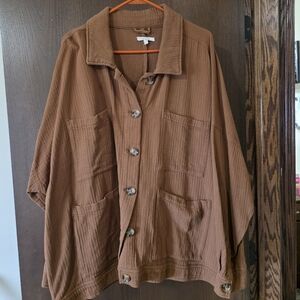 Maurices Brown Shirt Jacket